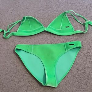 Twister Lemon Lime Triangl Bathing Suit